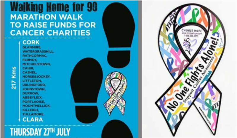 Offaly man walking from Cork to Clara for mother's 90th birthday