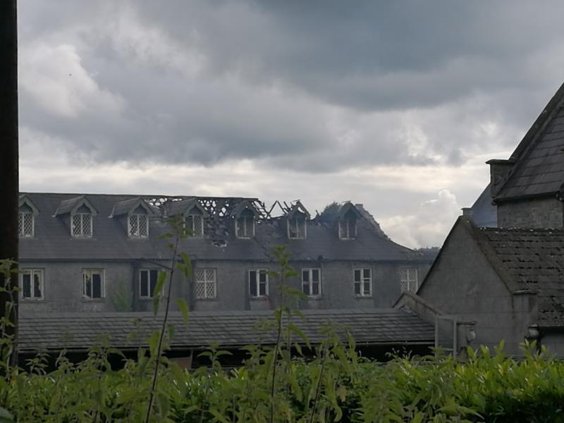 The fire ravaged the old Workhouse in Birr on Tuesday, August 1