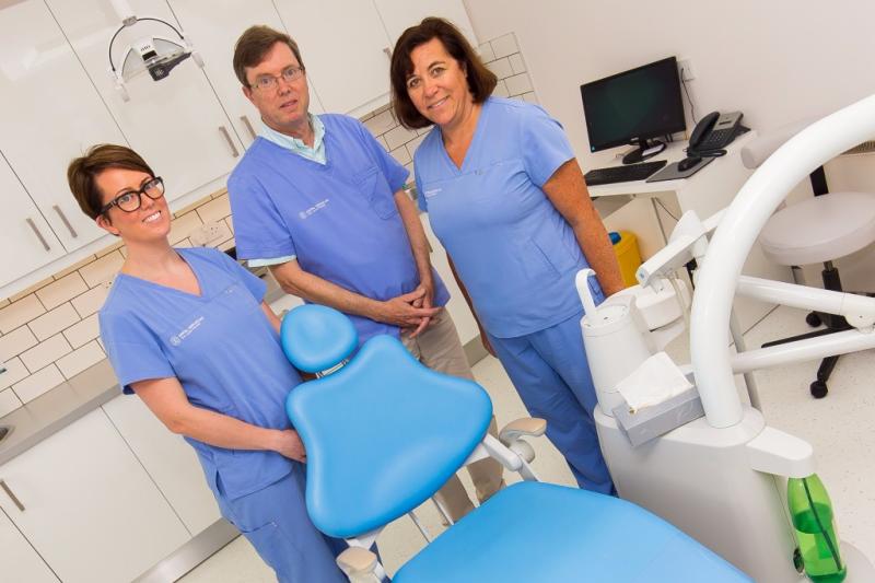 Dr Eadin Lawless, Dr Kieran Ryan and dental hygienist Donna Paton.