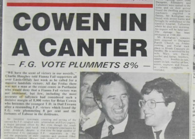 THROWBACK THURSDAY: The very first Offaly Express front page from 1984