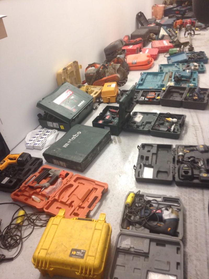 Gardai recover huge amount of stolen  power tools at Midlands checkpoint