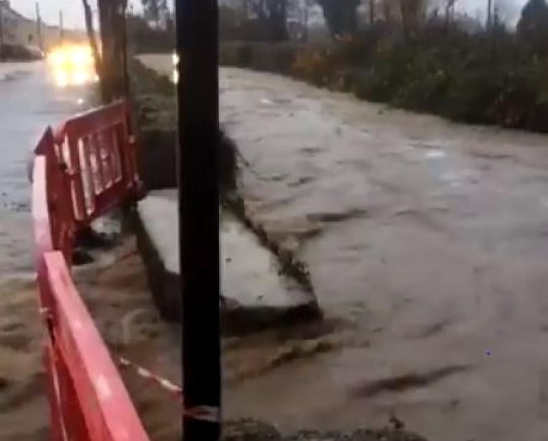 VIDEO: Dramatic footage as Midlands river bursts its banks and floods nearby houses