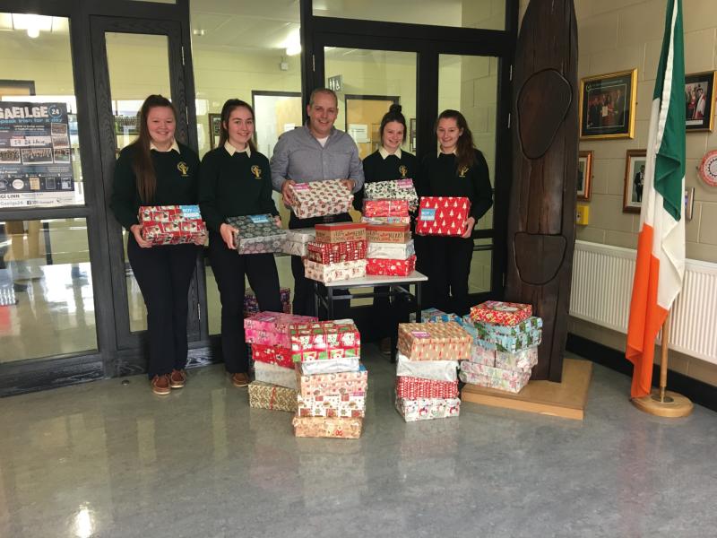 Offaly students contribute to worthy Christmas shoebox appeal 