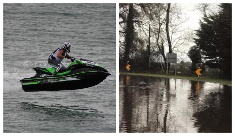 Action sought as people jet ski  across Offaly floods