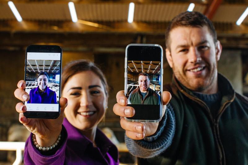 Launching the competition were Deirdre O&rsquo;Shea, Executive Director, Agri Aware and Sean O&rsquo;Brien, Irish international rugby player at Sean&rsquo;s farm in Tullow, Co. Carlow