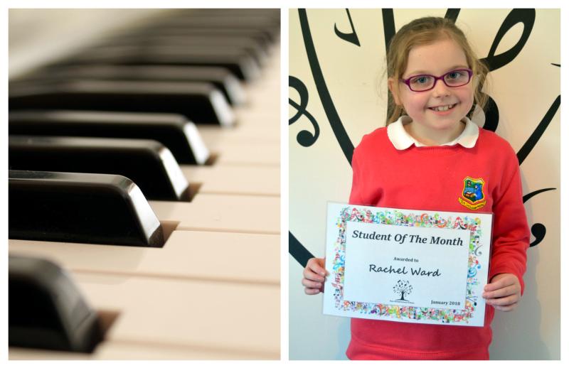 Tullamore girl celebrating 'Student of the Month' award 