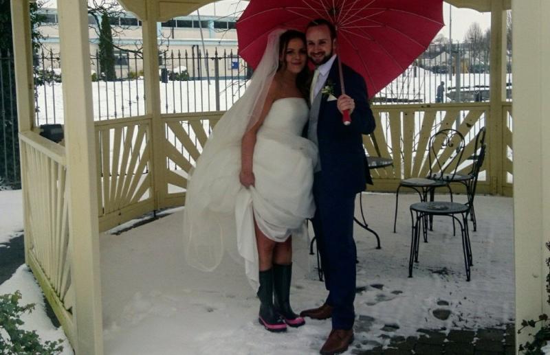 The story of this Offaly couple's wedding at the height of Storm Emma is incredible 