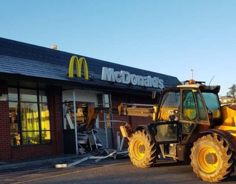 Digger involved in 'Drive-Thru' burglary at McDonald's