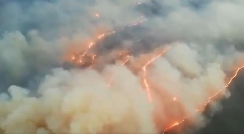 WATCH: Incredible aerial video from Offaly Fire and Rescue shows true extent of fire in Slieve Blooms