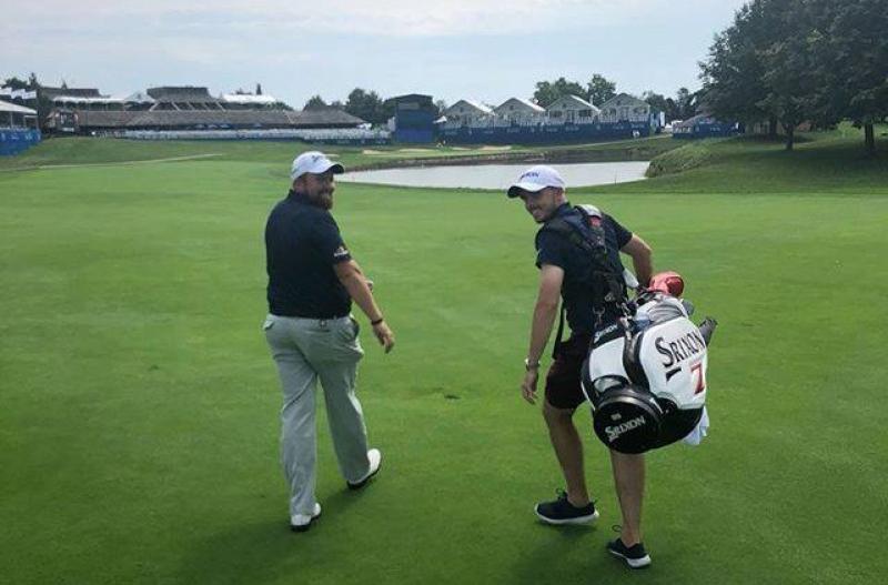 Lowry pictured with his brother on the bag ahead of Canadian Open 
