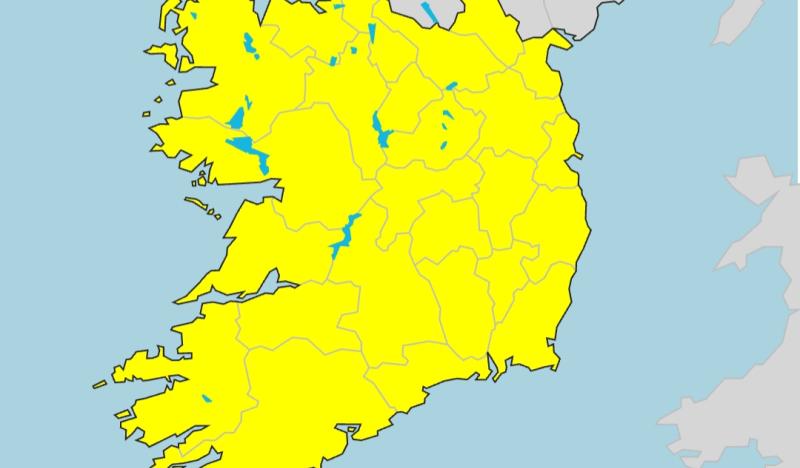 Offaly included in new Met Eireann warning as three storms loom 