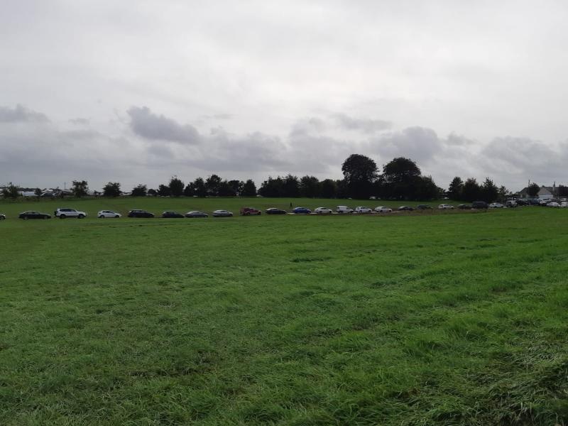 Disappointed crowds experiencing long delays as they try to leave cancelled National Ploughing Championships