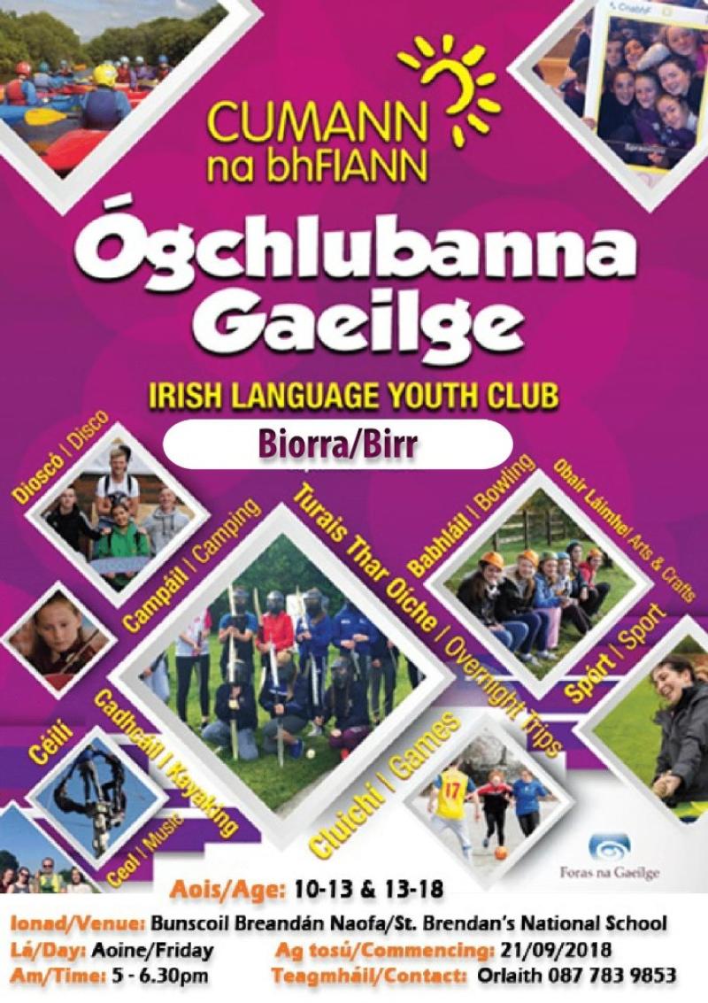 Offaly young people invited to improve their Irish 