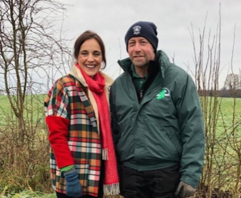 Presenter Ella McSweeney with Eamonn McLoughlin