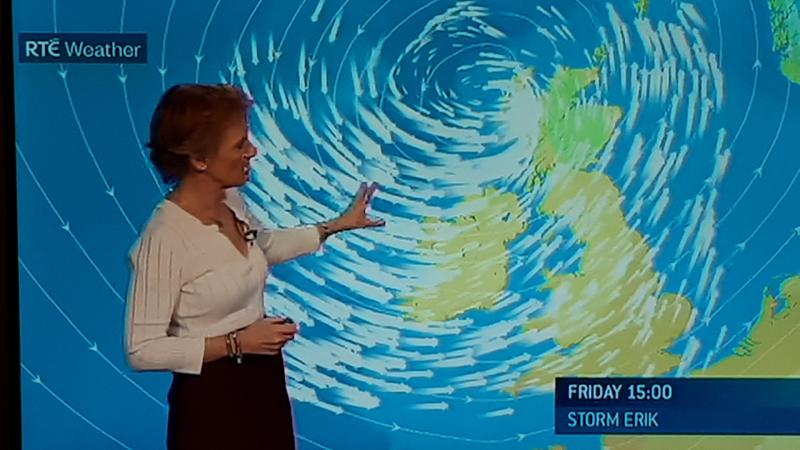 Storm erik ophelia met éireann joanna donnelly rté