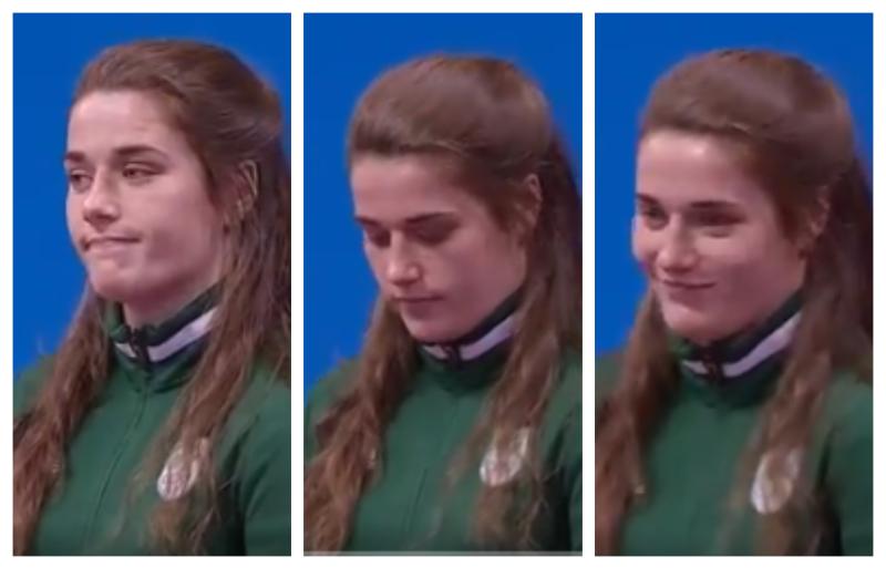 WATCH: Offaly boxer sees the funny side as name is mispronounced during European medal ceremony 
