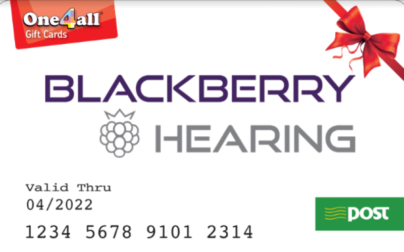 One4All voucher with Blackberry hearing test for over 65s in Offaly