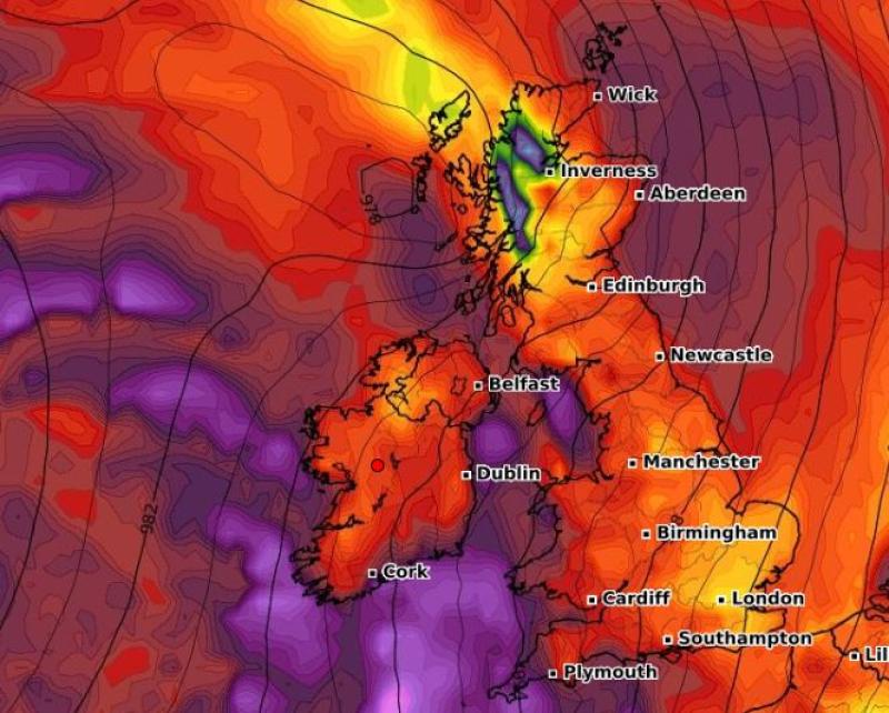 Weather Warning Strom Elsa