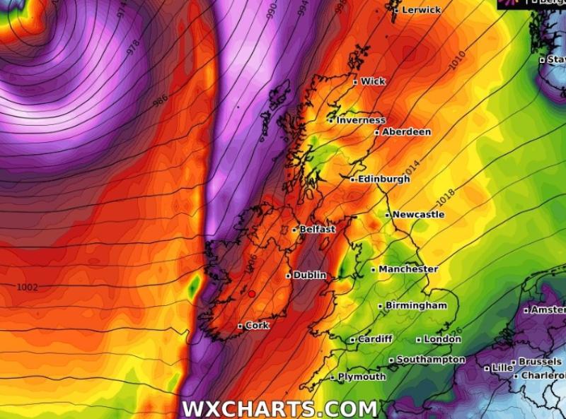WEATHER WARNING: Met Eireann issues wind warnings for parts of Ireland 