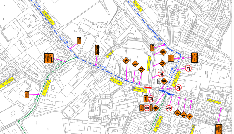 Tullamore street to go one-way for a month