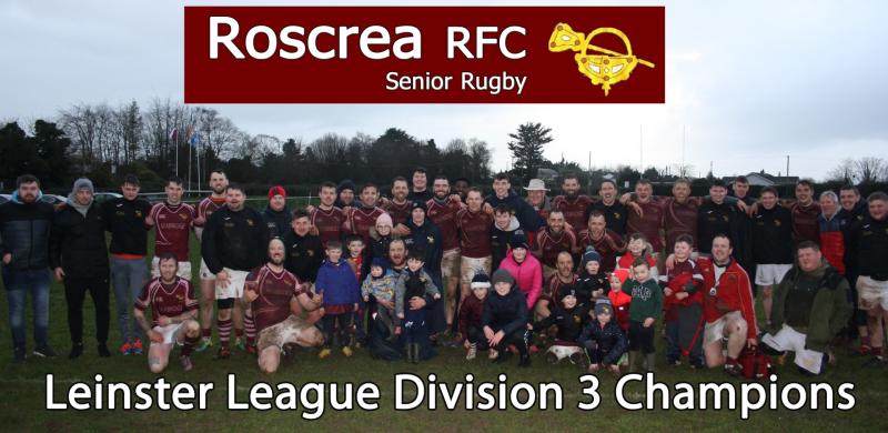 Roscrea RFC bask in league title glory