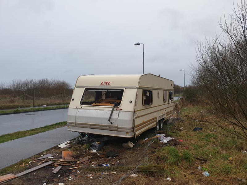 Caravans on footpath 'not fair' to Offaly town