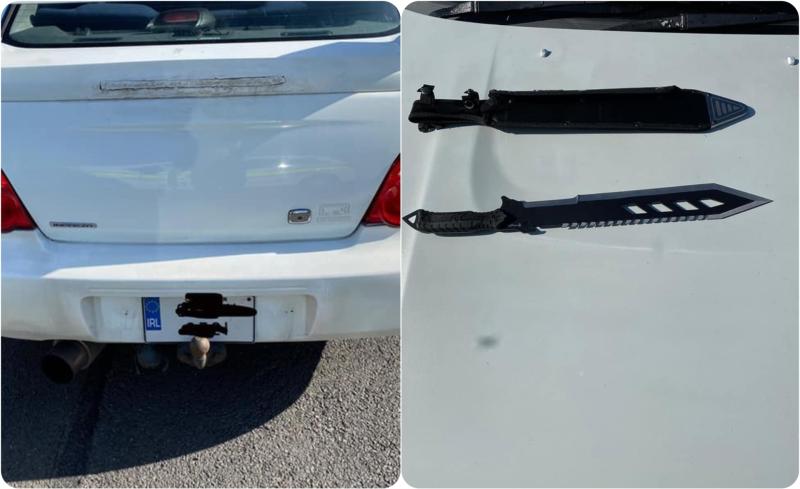 Driver caught 'cruising' around Offaly with machete in his car