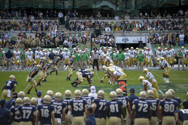 Update on College Football season opener between Notre Dame and Navy