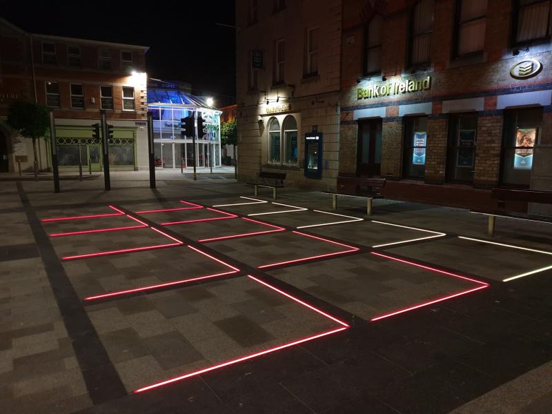 New lights illuminate Tullamore's O'Connor Square 