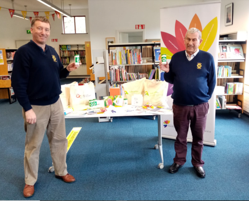 Lions club deliver 'Message in a Bottle' to Offaly  library 