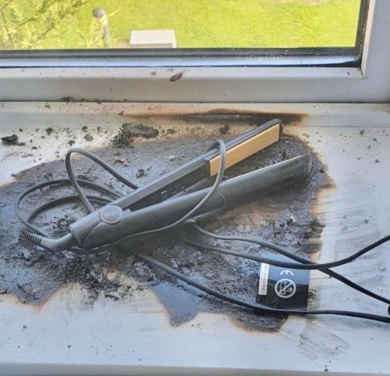 PHOTOS: Firefighters in stark warning over hair straighteners 