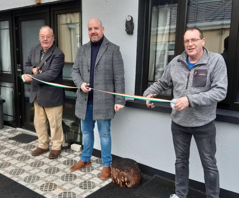 Cutting the  ribbon on the virtual Christmas parade 