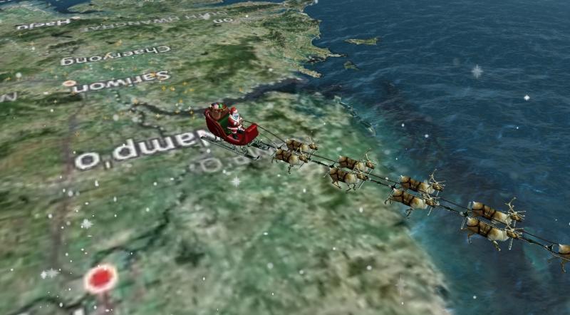 LIVE: Track Santa as he travels around the world on Christmas Eve
