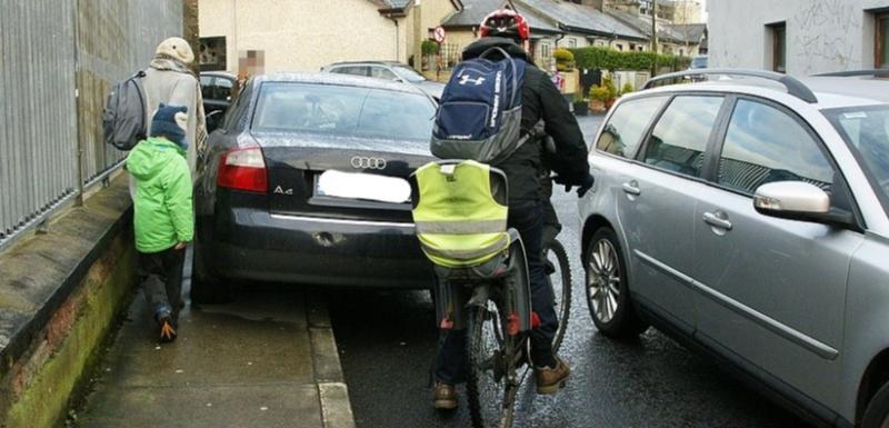 Drivers reminded that parking on footpaths or cycle lanes is unsafe and illegal