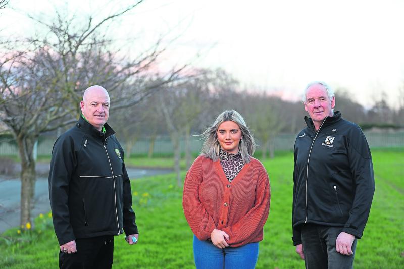 Pictured are Keeva Abbott, centre, who will skydive on Saturday, April 10, the date of her 21st birthday along with John Sampson and Paddy Connors in an effort to raise funds for the Midlands Hospice 