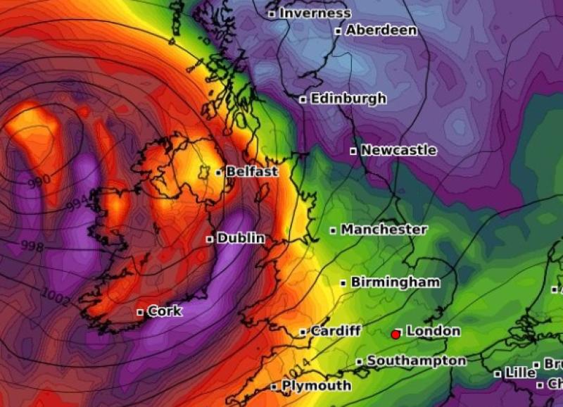 WEATHER WARNING: Met Eireann issues Status Yellow Wind and Rain Warning for parts of Ireland