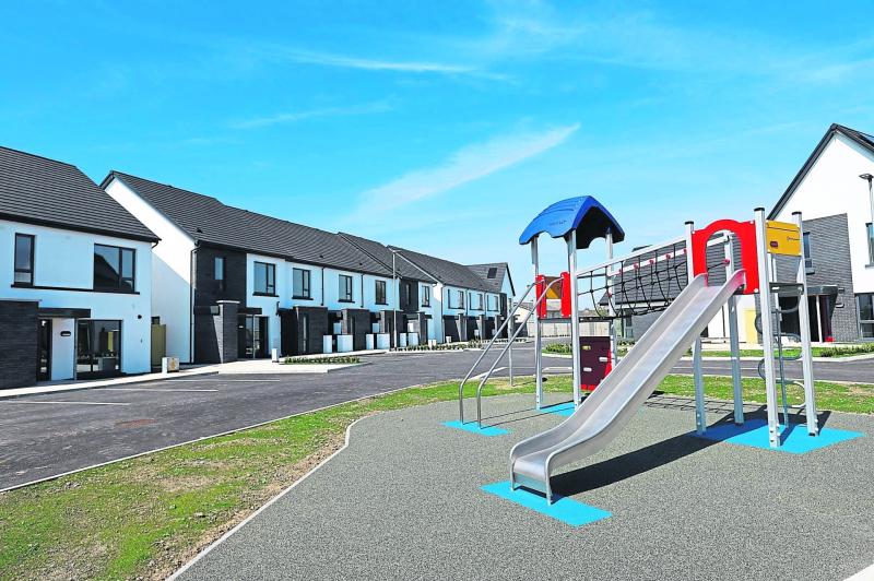 RIGHT: The new housing scheme at Killane Court, Edenderry, which was provided by Tuath Housing in partnership with Offaly County Council and where 27 houses were allocated to people on the waiting lis
