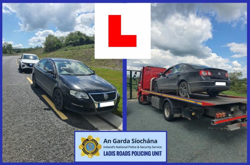 Learner driver in Laois has a few more lessons to learn after being caught by Garda&iacute;