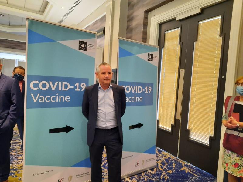 Paul Reid at the Tullamore vaccination centre at the Court Hotel