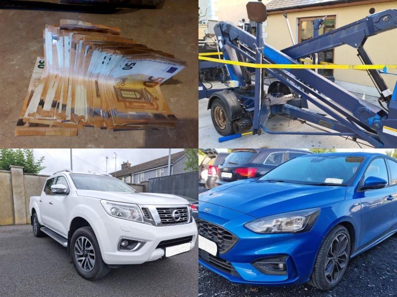 BREAKING NEWS: Cars, cash and cherry picker among items seized as Gardai raid 12 locations in Midland county