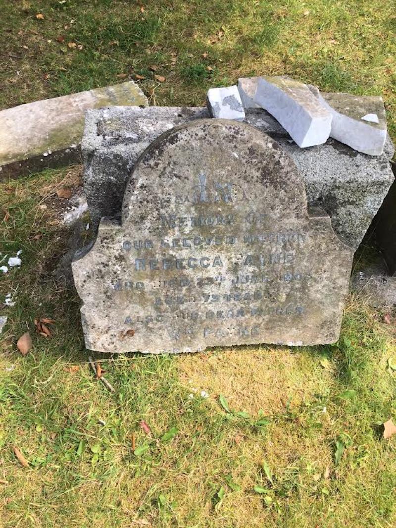 Vandals desecrate headstones in Offaly churchyard