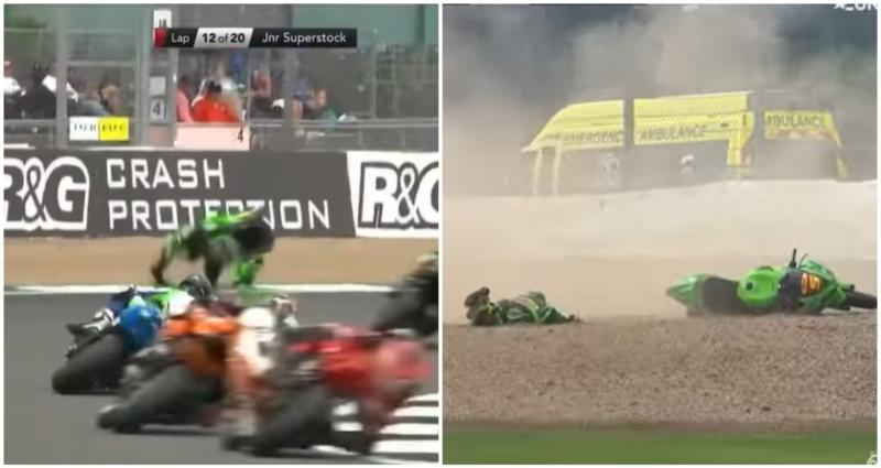 WATCH: Offaly rider involved in dramatic crash in British Superbikes race