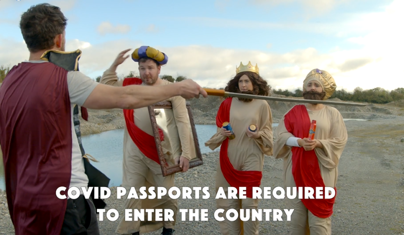 WATCH: Offaly pub's Christmas advert brings Covid restrictions to the birth of Jesus