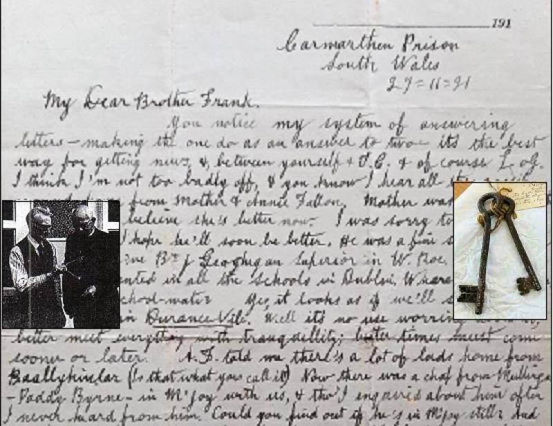 On this day, 1921: imprisoned Irish Volunteer from Midlands writes letters home