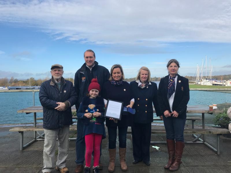 RNLI fundraising volunteer Laura Clarke receives an Excellence in Volunteering award 
