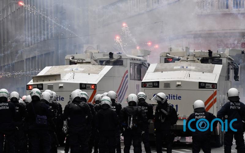 Covid protesters in Belgium met with tear gas and water cannons