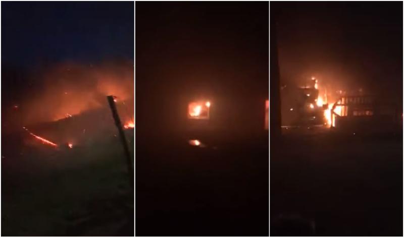 WATCH: Terrifying videos show devastating fire caused by arson attack on Offaly farm
