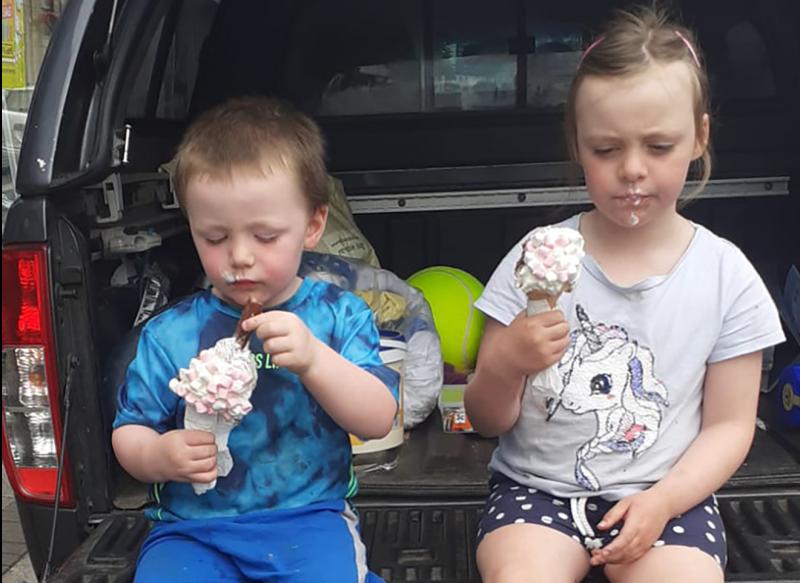 Siblings who died in car fire ‘inseparable in life’, mourners told