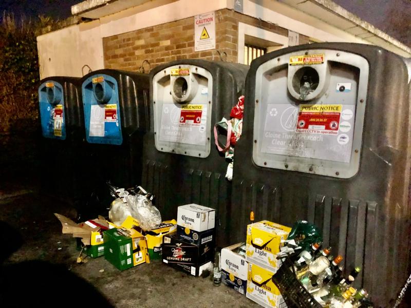 Roscrea's bottle and clothes banks overflowing say angry locals