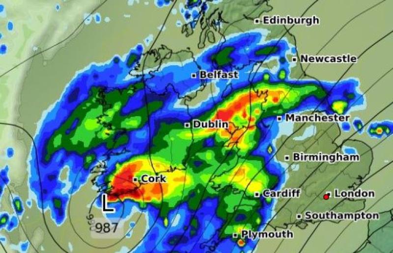 WEATHER WARNING: Met Eireann issues weather for a number of counties for Sunday